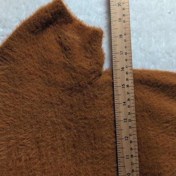 Pilcro Warm Orange Fuzzy Sweater - Picture 4 of 5